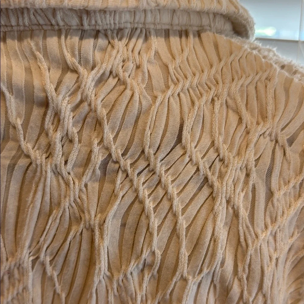 Cream Button-Up Women's Top - Picture 3 of 5